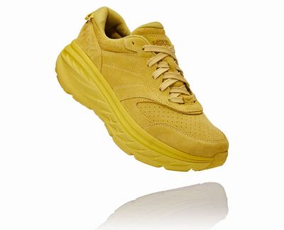 Hoka One One All Gender Bondi L Suede - Tenis Caminhada Mulher - Amarelas, RV17940